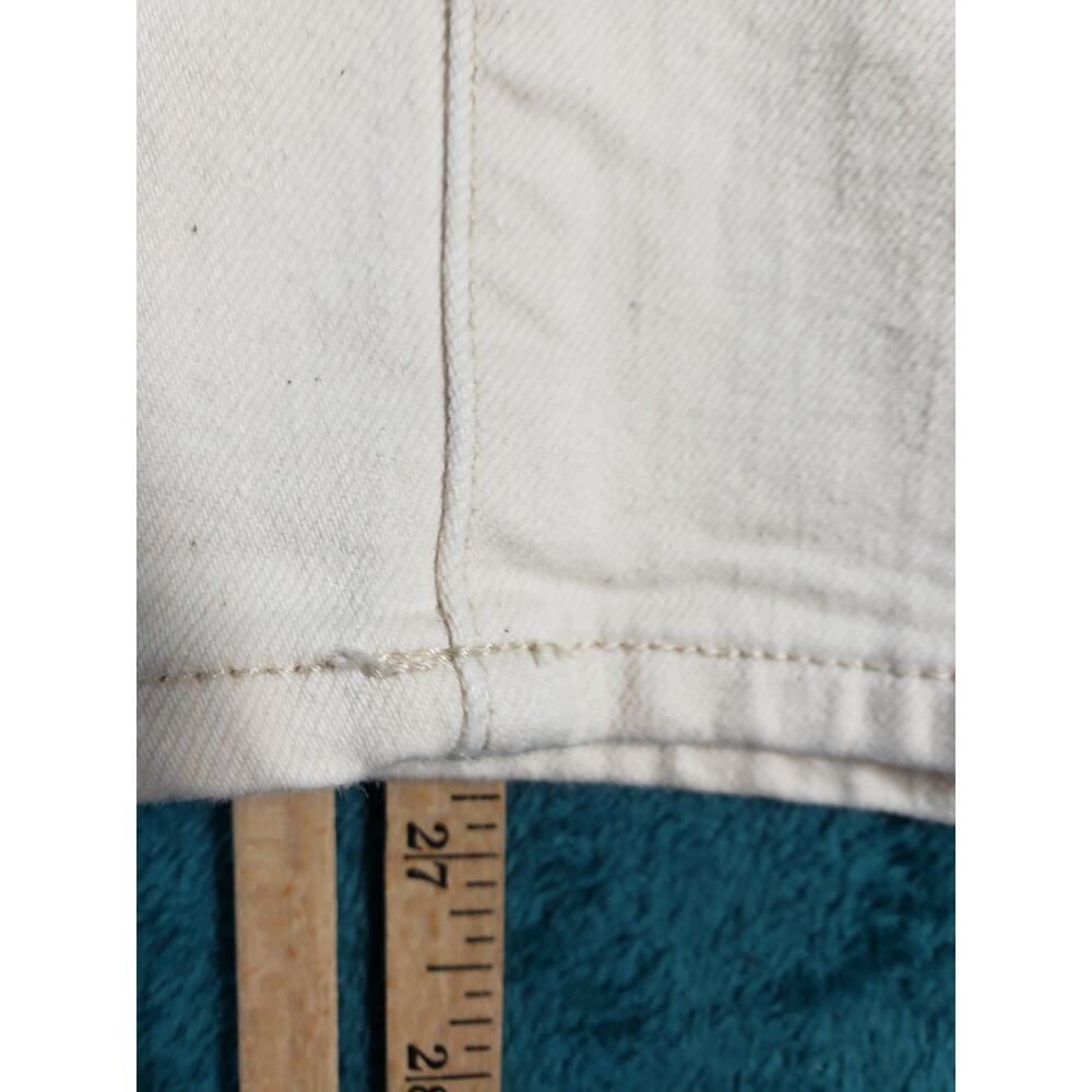 Talbots Jeans Size 6 Womens White Stretch Pants Denim Mid Rise Slim Ankle - Picture 8 of 12